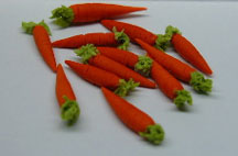 Dollhouse Miniature Carrots, S/12